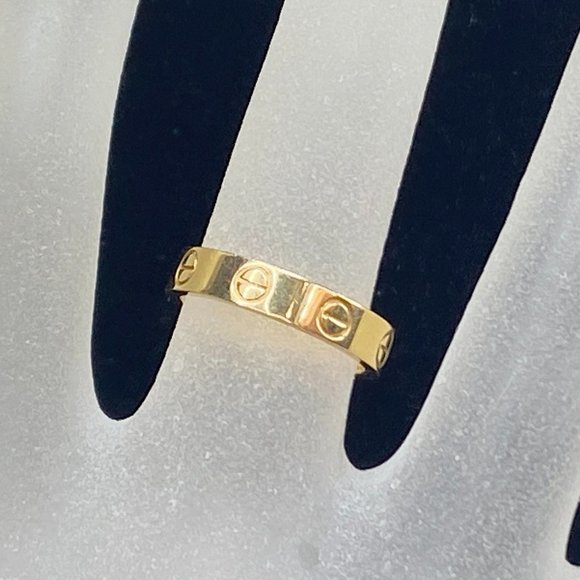 Authentic Cartier Love Ring 18K Yellow Gold 750 size 487 4(US